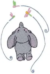 Elephant & Dragonflies Embroidery Design Hassle-Free Returns