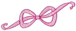 Ribbon Bow Embroidery Design Certified