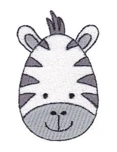 Zebra Face Embroidery Design Price Cut