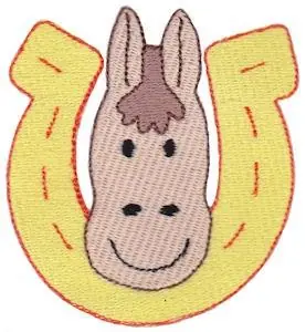 Horseshoe Horse Embroidery Design Brand New