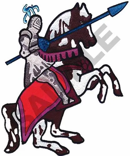 KNIGHT ON HORSEBACK Embroidery Design Crafted