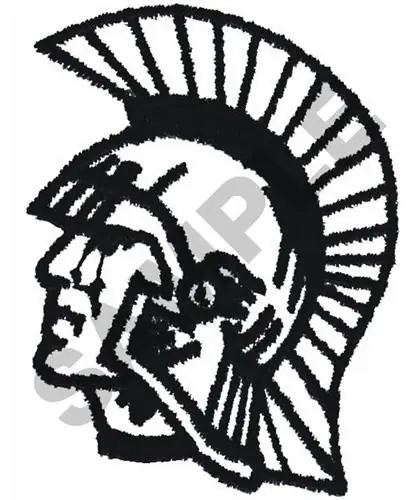 Instant Buy Trojan Mascot Embroidery Design