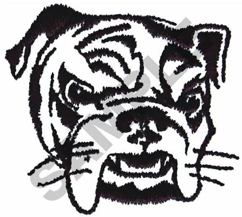 Editor’s Pick BULLDOG HEAD OUTLINE Embroidery Design