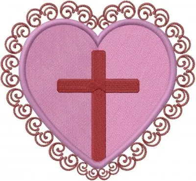 Free Returns heart religious_ Embroidery Design