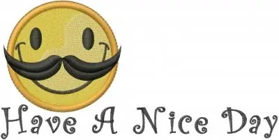Grab Now Have A Nice Day Embroidery Design