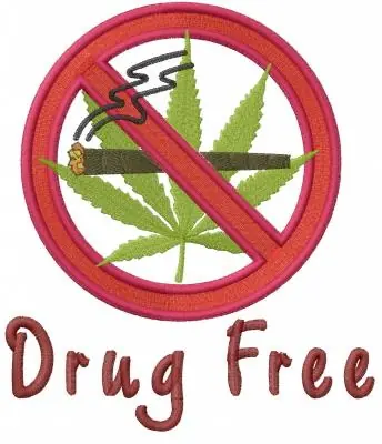 Same Day Shipping Drug Free Embroidery Design