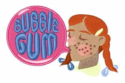 Don’t Miss Out Bubble Gum Bubble Embroidery Design