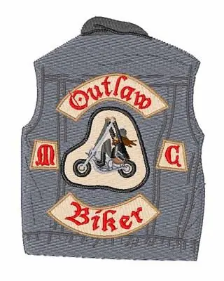 Motorcycle Club Vest Embroidery Design Holiday Sale
