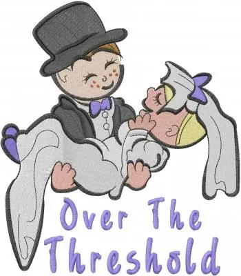 Sale Over The Threshold Embroidery Design