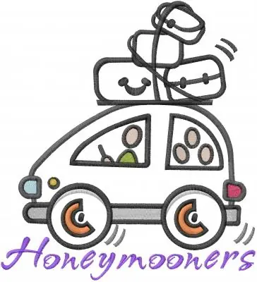 Applique Honeymooners Embroidery Design Budget