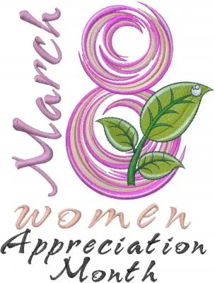 Top Rated Women Appreciation Embroidery Design