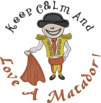 Last Chance Love A Matador Embroidery Design