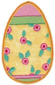 Applique Egg Flowers Embroidery Design Clearance