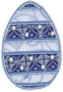 Authentic Applique Egg Embroidery Design