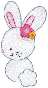 Special Discount White Bunny Embroidery Design