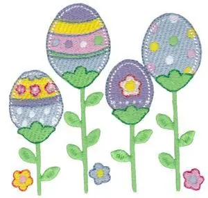 Easter Egg Flowers Embroidery Design Best Price