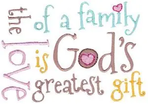 The Love Of A Family Embroidery Design Editor’s Pick
