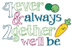 4ever 2gether Embroidery Design Fan Favorite