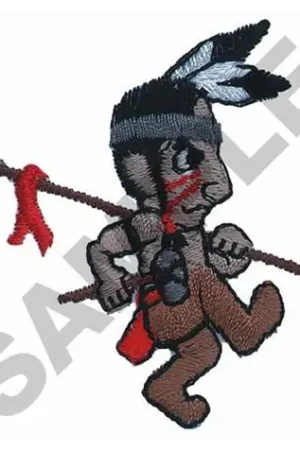 ANIMATED INDIAN BRAVE Embroidery Design Hot Picks