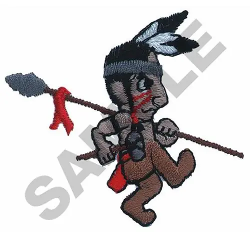 ANIMATED INDIAN BRAVE Embroidery Design Hot Picks