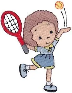Girls Love Tennis Embroidery Design Weekend Sale