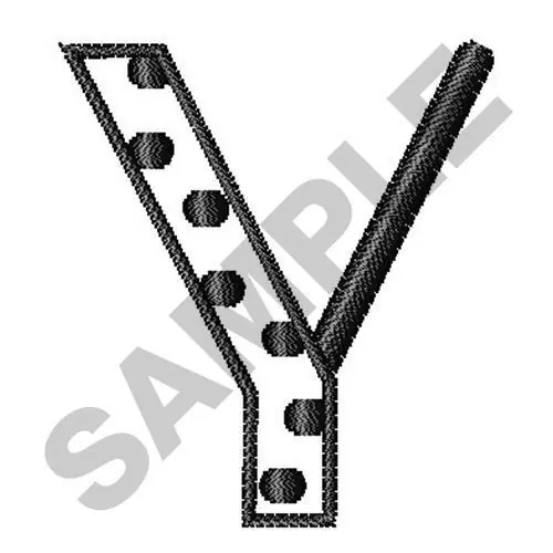 Mod Dot Alphabet Font Y Embroidery Design Bulk Order