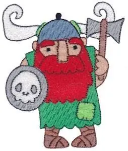Viking Man Embroidery Design Fast Shipping