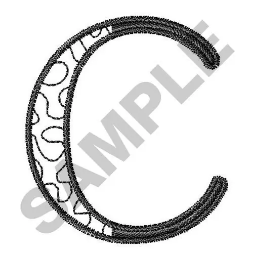 Order Now Stippled Alphabet Font C Embroidery Design