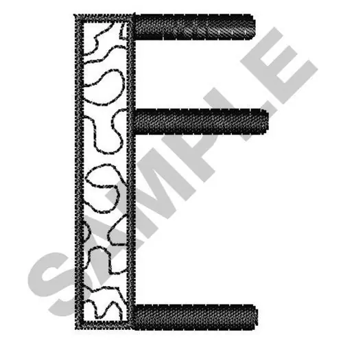 Stippled Alphabet Font E Embroidery Design One Day Deal