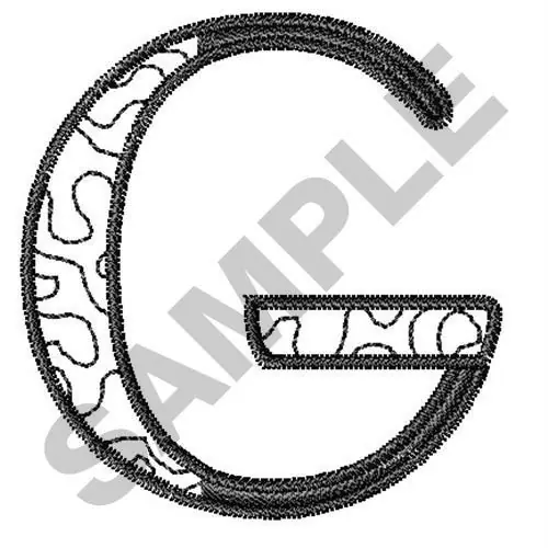 Latest Stippled Alphabet Font G Embroidery Design