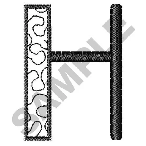 Stippled Alphabet Font H Embroidery Design Top Rated