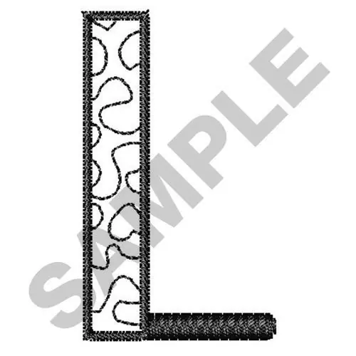 Limited Offer Stippled Alphabet Font L Embroidery Design