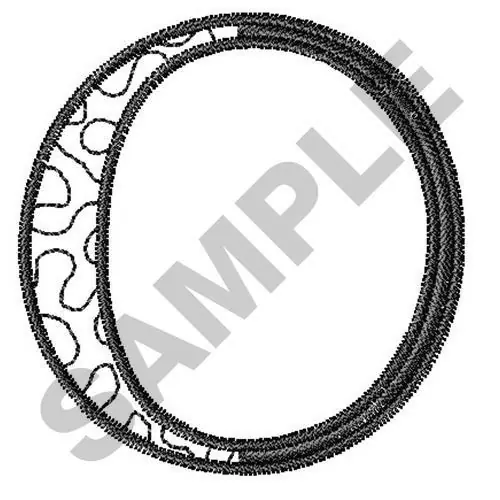 Flash Sale Stippled Alphabet Font O Embroidery Design