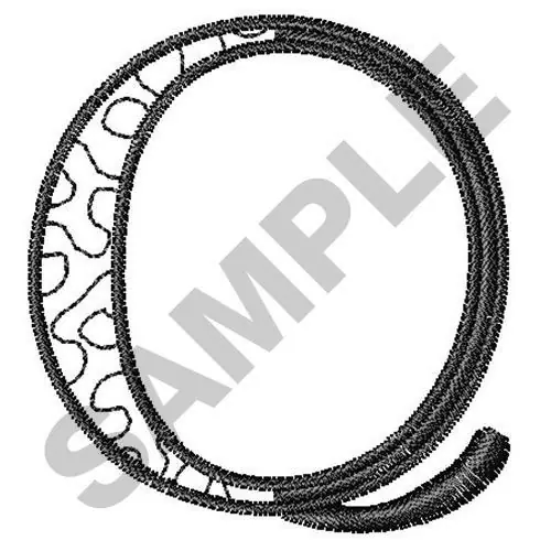 Stippled Alphabet Font Q Embroidery Design Hot Deal