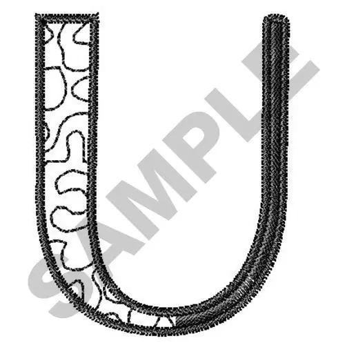 Stippled Alphabet Font U Embroidery Design Top Pick