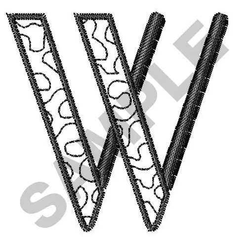 Stippled Alphabet Font W Embroidery Design Fan Favorite