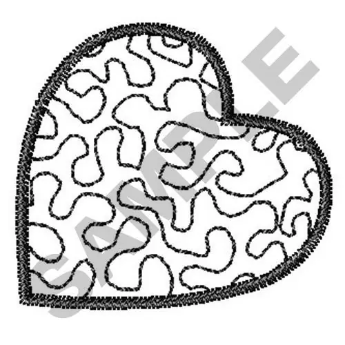 Bargain Stippled Alphabet Font Heart Embroidery Design