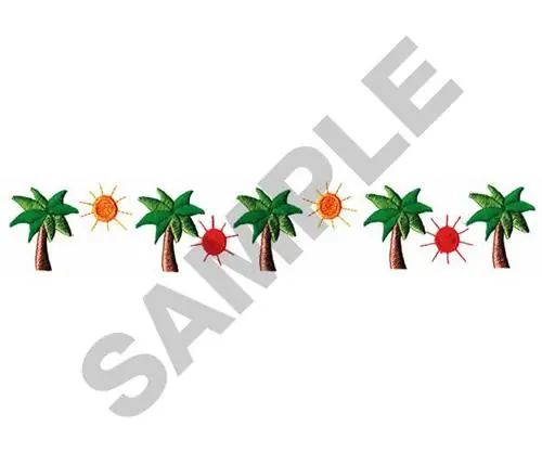 PALM TREE BORDER Embroidery Design Wholesale
