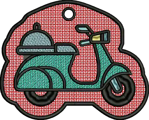 FSL Scooter Embroidery Design Worldwide Shipping